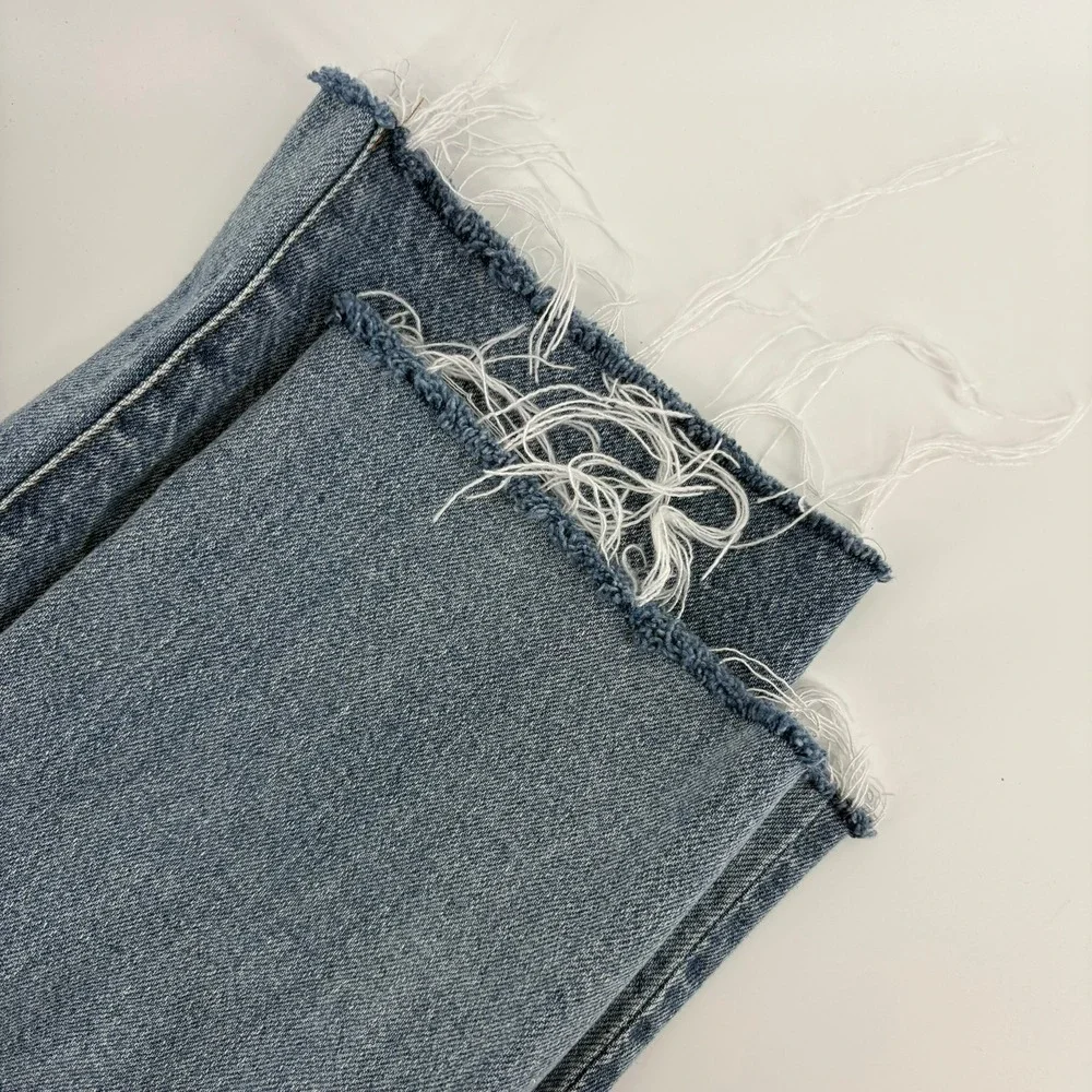 Express Women Straight‎ Ankle High Rise Stretch Jeans Light Wash Size 8R
